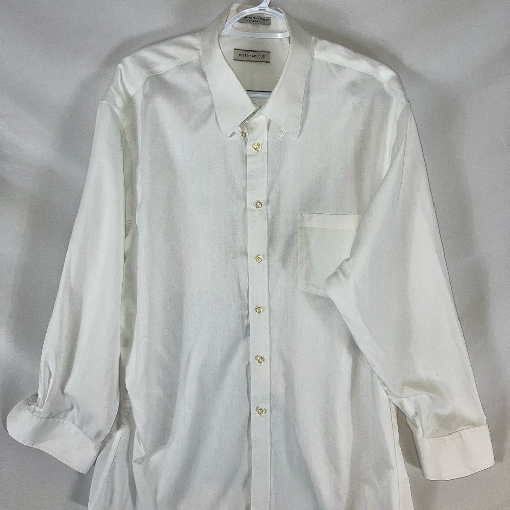 Joseph Abboud Non-Iron White Mens Dress Shirt Size 17/5 32/33
